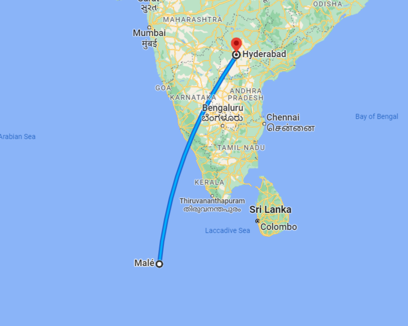 How To Reach Hyderabad To Maldives