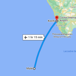 Kochi to Maldives Distance 