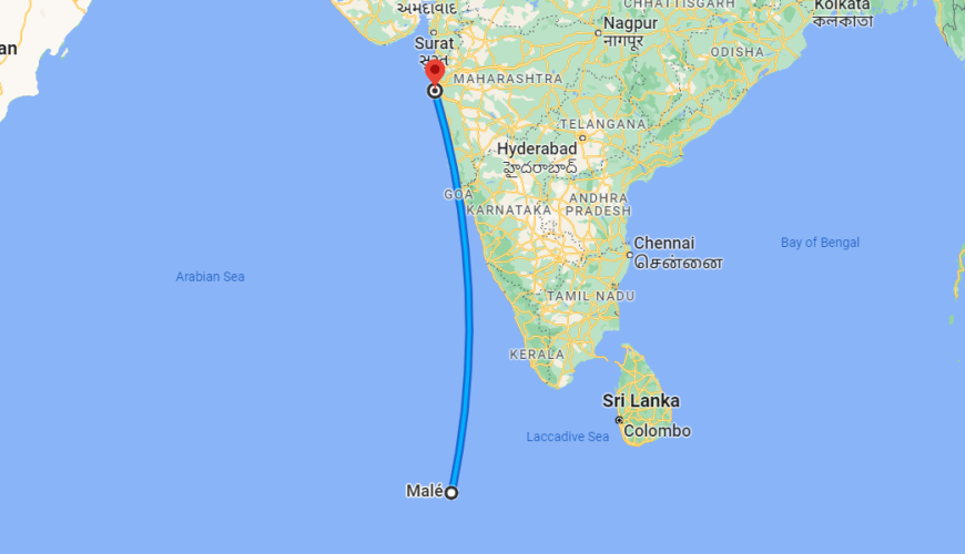 Mumbai to Maldives Distance