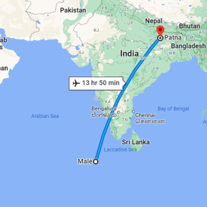 Patna to Maldives Distance