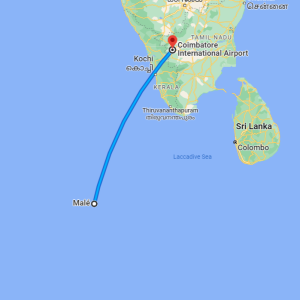Coimbatore to Maldives Distance