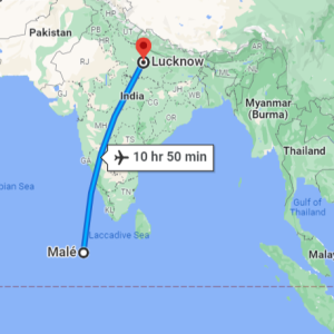 Lucknow to Maldives Distance 