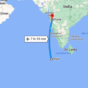 Pune to Maldives Distance