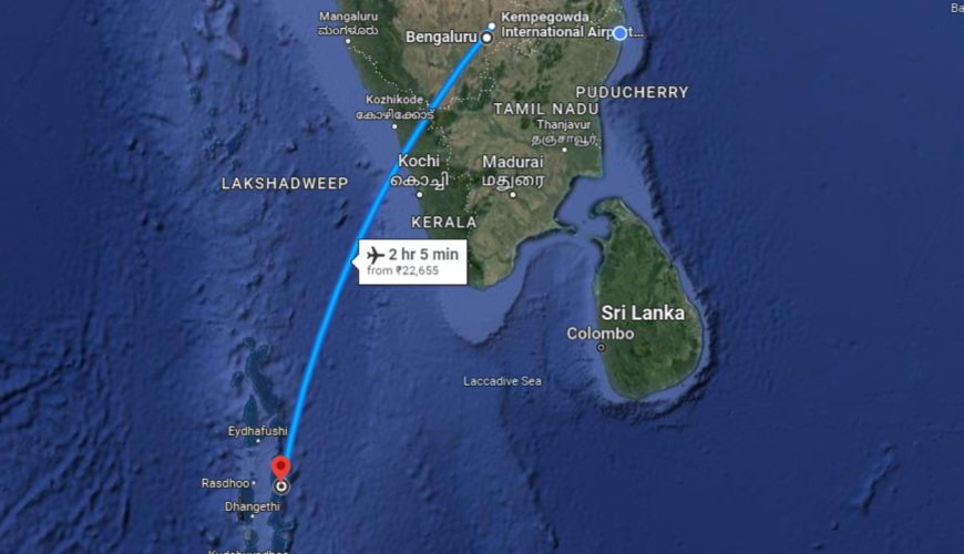 Bangalore To Maldives Distance