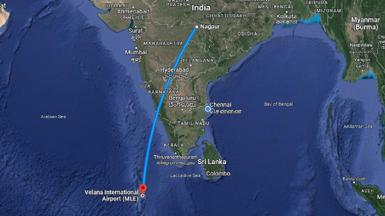 How to Reach Maldives from Nagpur