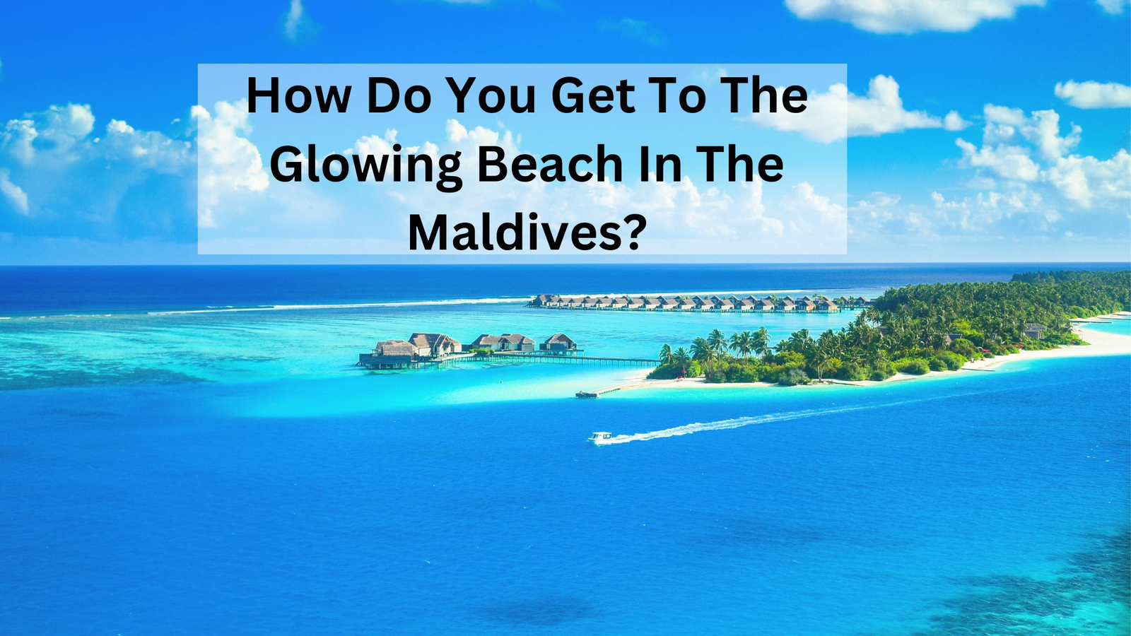 How Do You Get To The Glowing Beach In The Maldives?